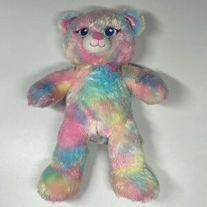 Build a Bear Tie Dye Pink Blue Bear Stuffed Animal Plush ~18"